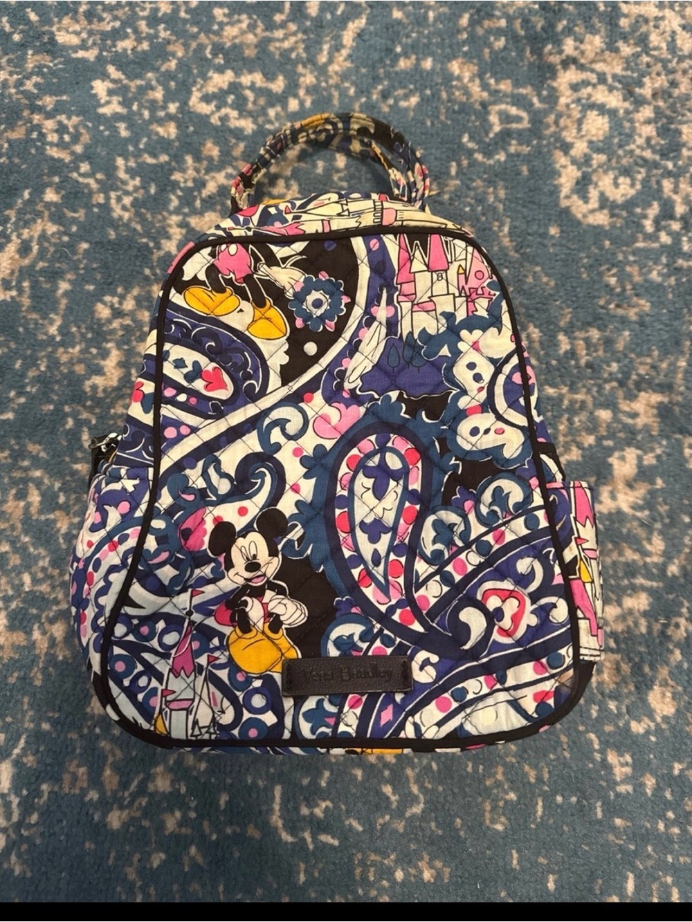 Vera Bradley Disney Paisley Quilted LunchBox - Blue, Pink, Yellow